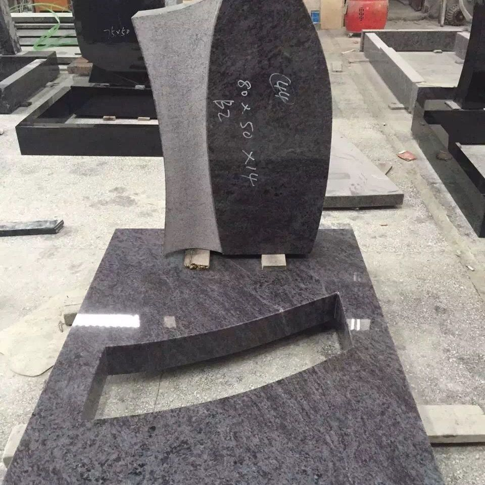 Customized Granite Carving Headstone Columnbarium, Slant Beveled Shape Markers Hand Carving, Machine Carving Memorial Monument