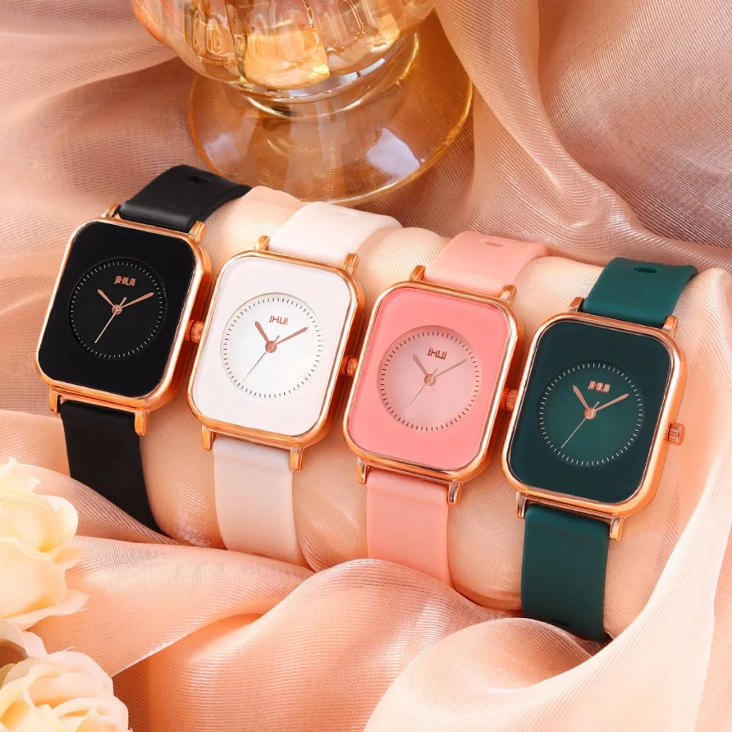 Simple Casual Silicone Watch Set Gifts for Women Versatile
