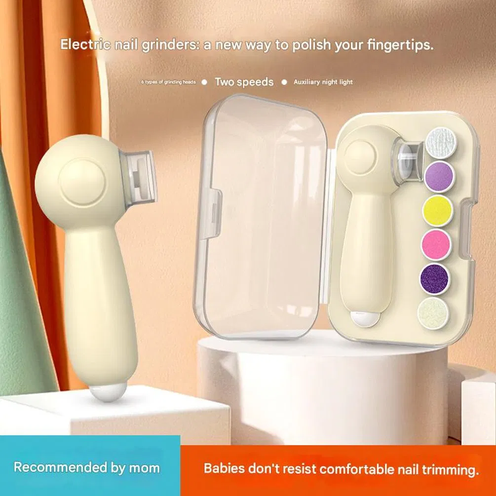 Portable Household Multi-Function Newborn Nail Grinder Rechargeable Electric Baby Nail Trimmer with Nail Clipper