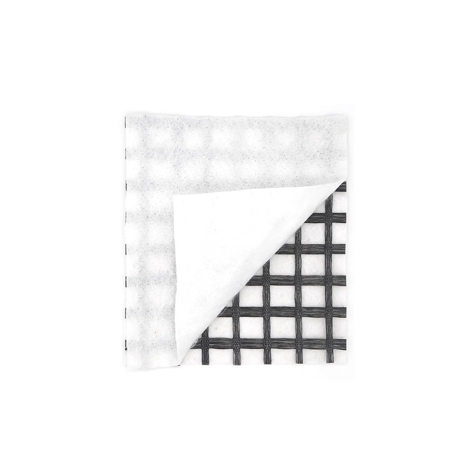 Soil Slope Road Basement Pavement Construction Polyester Geogrid Composite with Nonwoven Geotextile 40kn 50kn 80kn 100kn