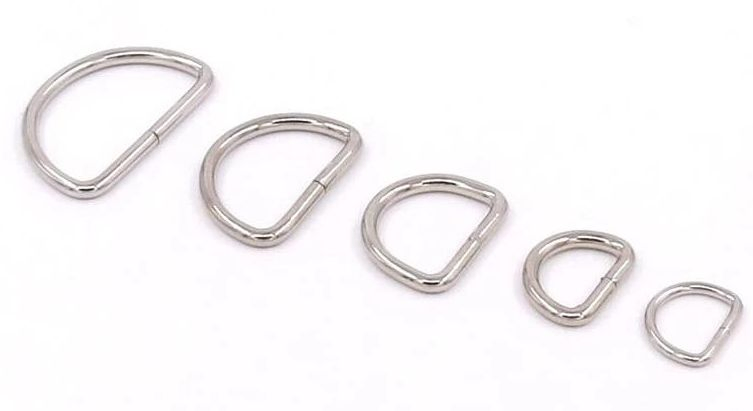 Futeng Handbag Accessories Hardware Buckle Iron Silver D-Rings Bag Strap Belt Metal D Ring