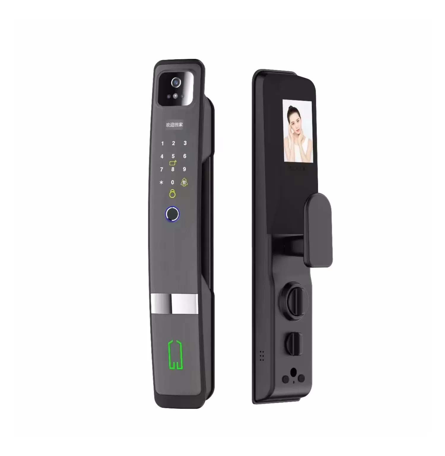 3D Face Recognition Fingerprint Smart Door Lock with 14-Language Biometric