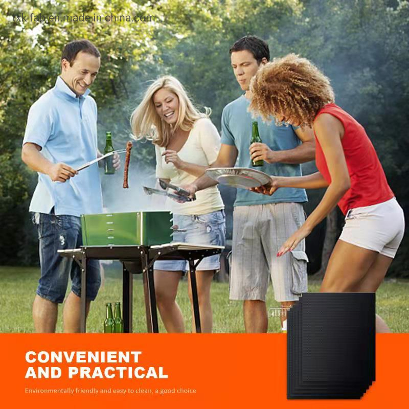 Food Grade Non-Stick BBQ Grill Cooking Mat Sheet Liner with FDA