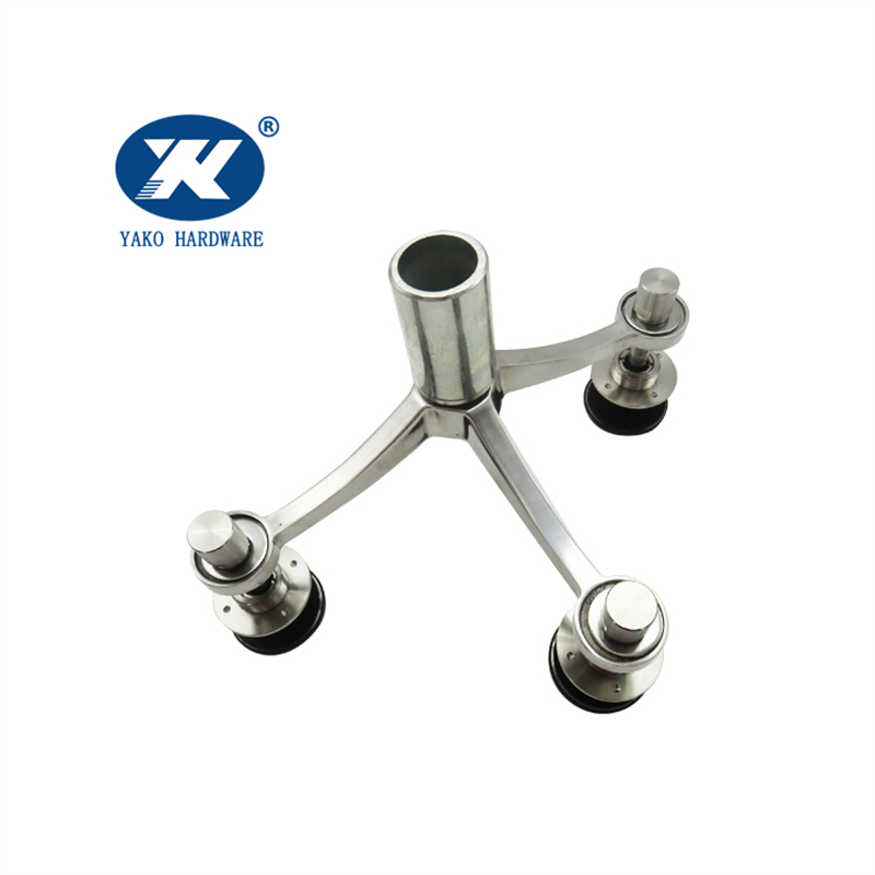 200 220mm 3 Way Arms Column Mount Curtain Wall Fittings Glass Spider
