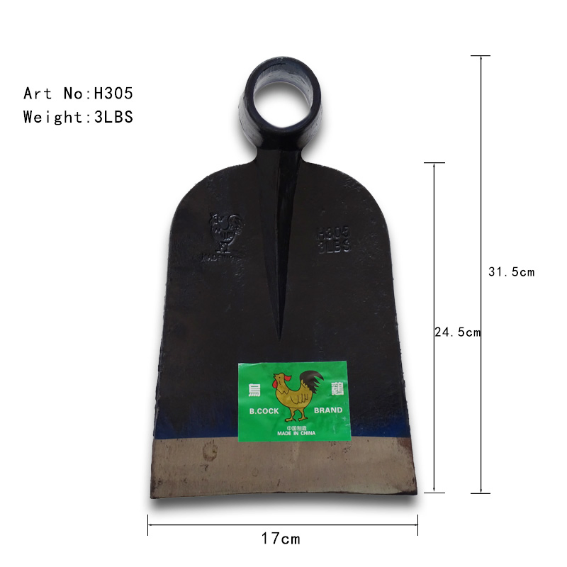 Rail Steel Digging Uganda Hoe H305 2.5lbs Agriculture Hoes