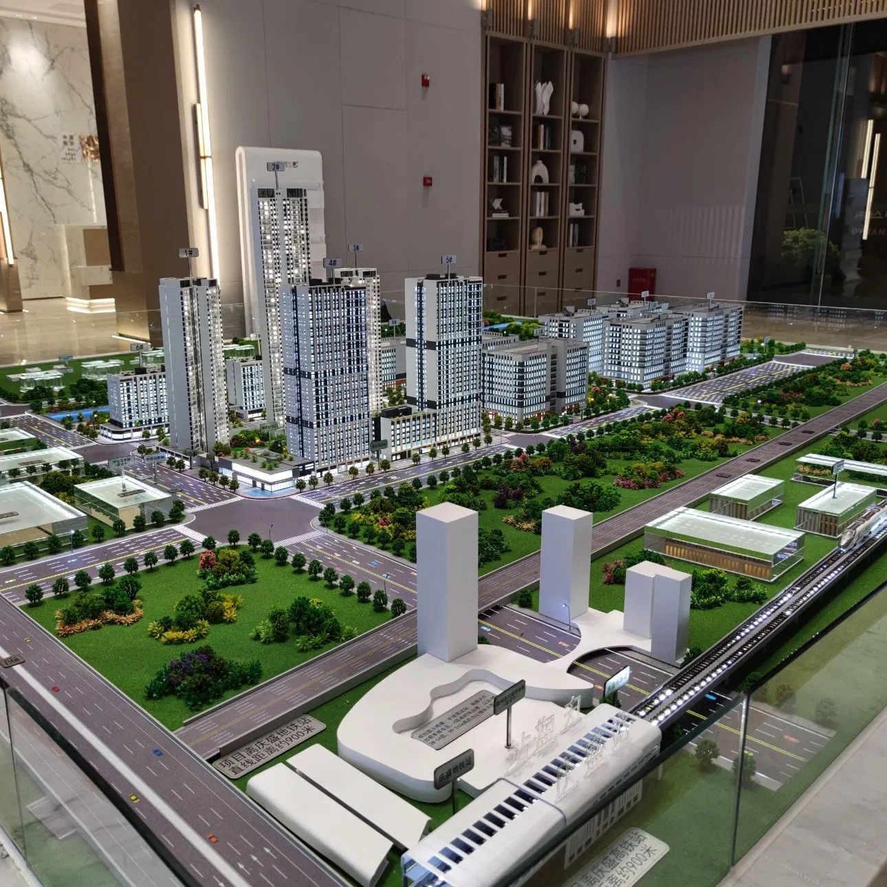 3D High-End Commercial Center Public Area and Art Design Proportion Model