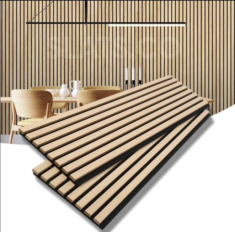 Eco-Friendly E0 Grade Wood Slat Akupanel Soundproof Wall Panels for Walls or Ceilings