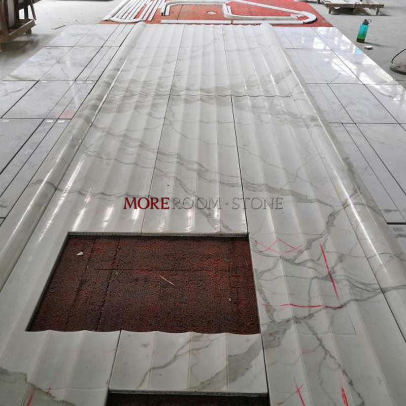 Lightweight Natural Stone Calacatta Gold Marble Composite Aluminum Honeycomb Panel for Wall Tile