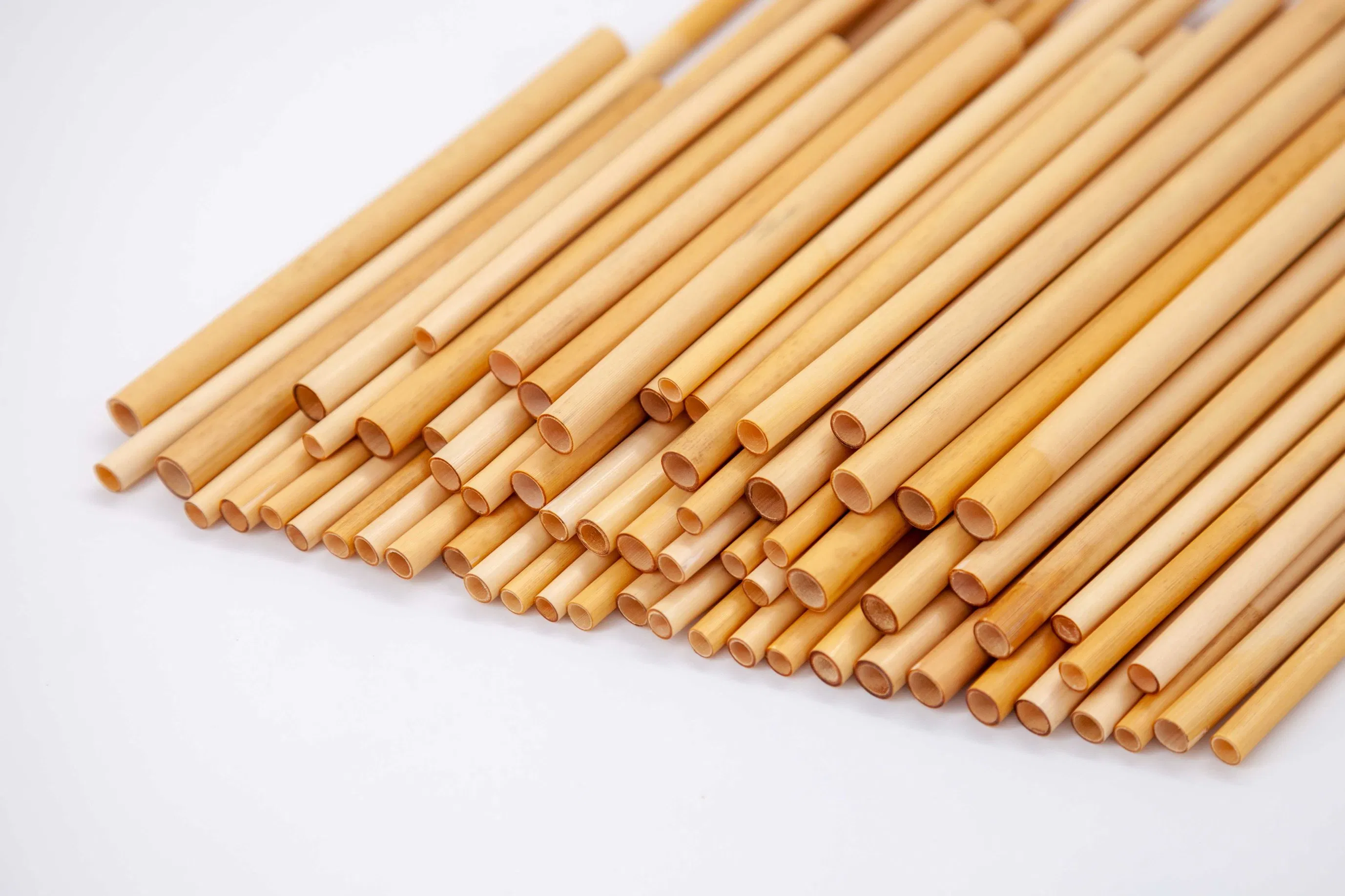 Biodegradable Disposable Compostable BPA Free Natural Paper Wood Bamboo Reed Straws for Cafe Coffee Store Party Hot Drink Cold Water Wine Milk Tea Household