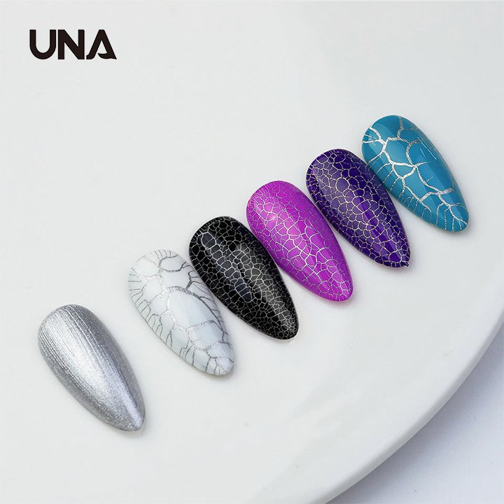 2025 Cross-Border Hot Selling Item Crack Adhesive Marbling Burst Suit Wholesale Nail Gel Polish