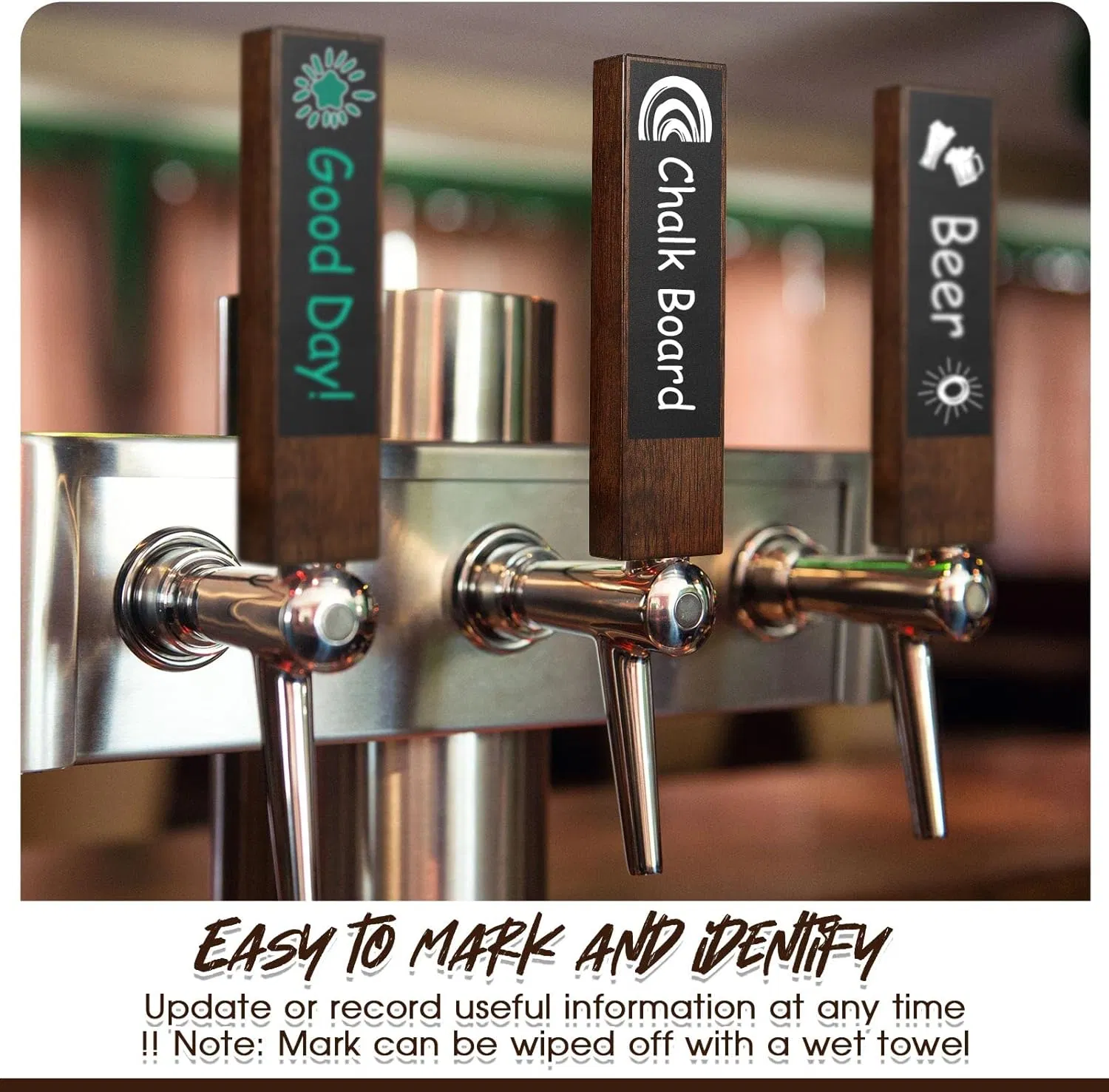 Factory Custom Tap Handle Wooden Walnut Beer Tap Handle Chalkboard Keg Handles Bar Tap Handles for Bend Tampa Philadelphia Missoula