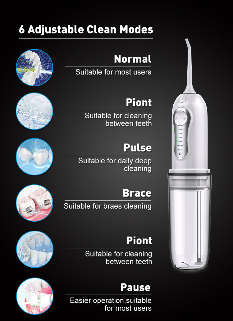 Wholesale Electric Cordless Waterproof Dental Water Flosser Rechargeable Professional Teeth Cleaning