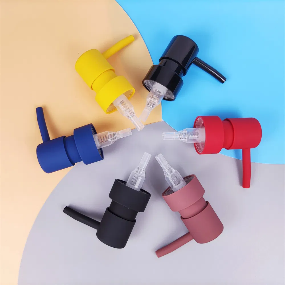 Red Color Plastic Screw Pump Color Customized Lotion Pump