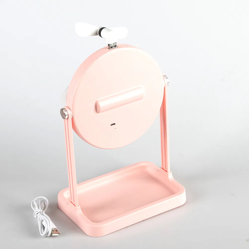 Yichen USB Rechargeable Makeup Mirror with LED Light & Mini Fan
