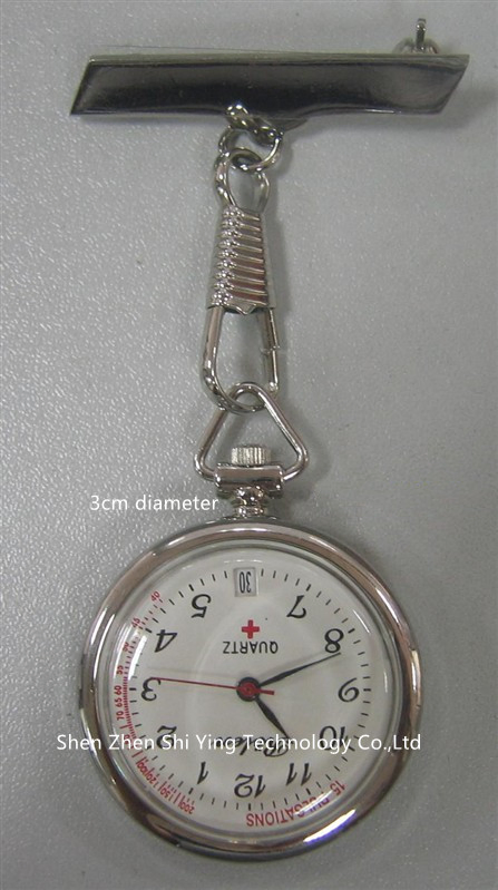 Best Medical Stainless Steel Nurses Brooch Pin Watch with Japan Movt