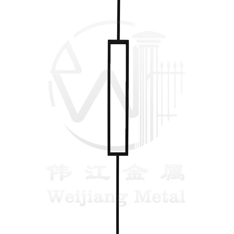 Black Metal Wrought Iron Stair Part Staircase Baluster for Modern Stair and Balcony Railing