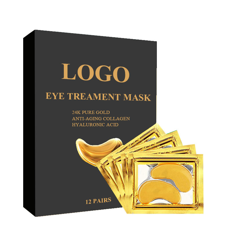 24K Gold Eye Treatment Masks Under Eye Patches Under Eye Bags Treatment Gel Eye Pad Mask for Puffy Eyes, Anti-Wrinkle, Dark Circles