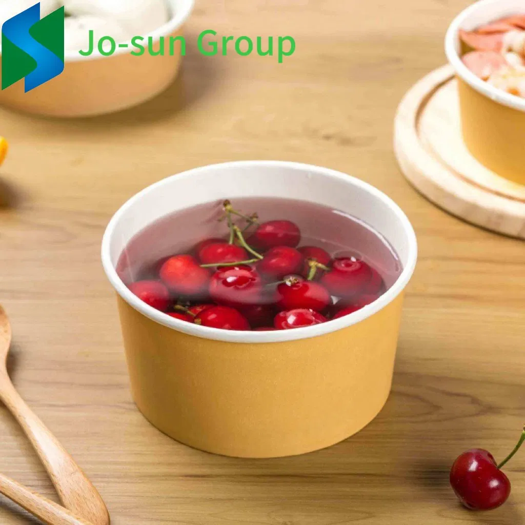 Jo-Sun Biodegradable Disposable Customized Sturdy Kraft Paper Soup Bowl