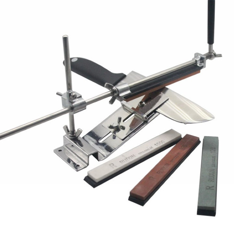 Fixed-Angle Knife Sharpener Kit Stainless Steel Professional Sharpening Stones Wbb17169