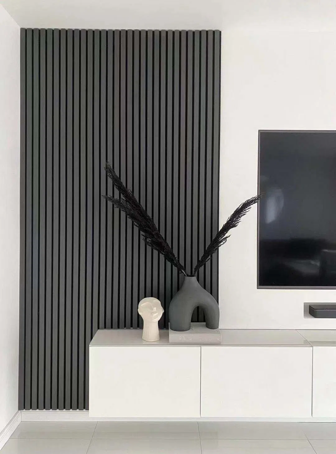 Nrc 0.8 Polyester Acoustic Wood Slat Panels Customized Sound Absorbing Board