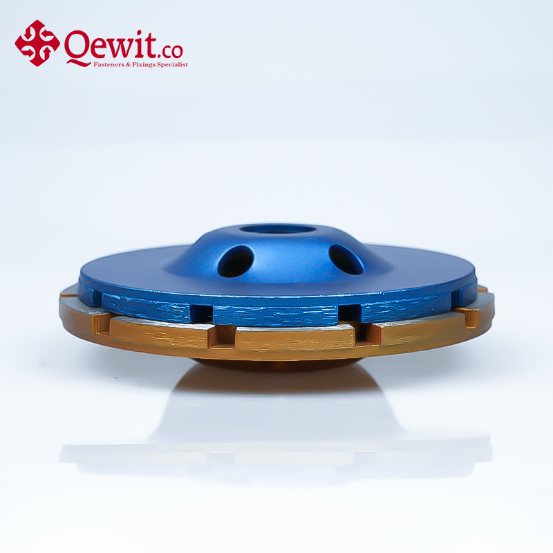 Durable Black Double Row Diamond Cup Wheel for Metal Finishing