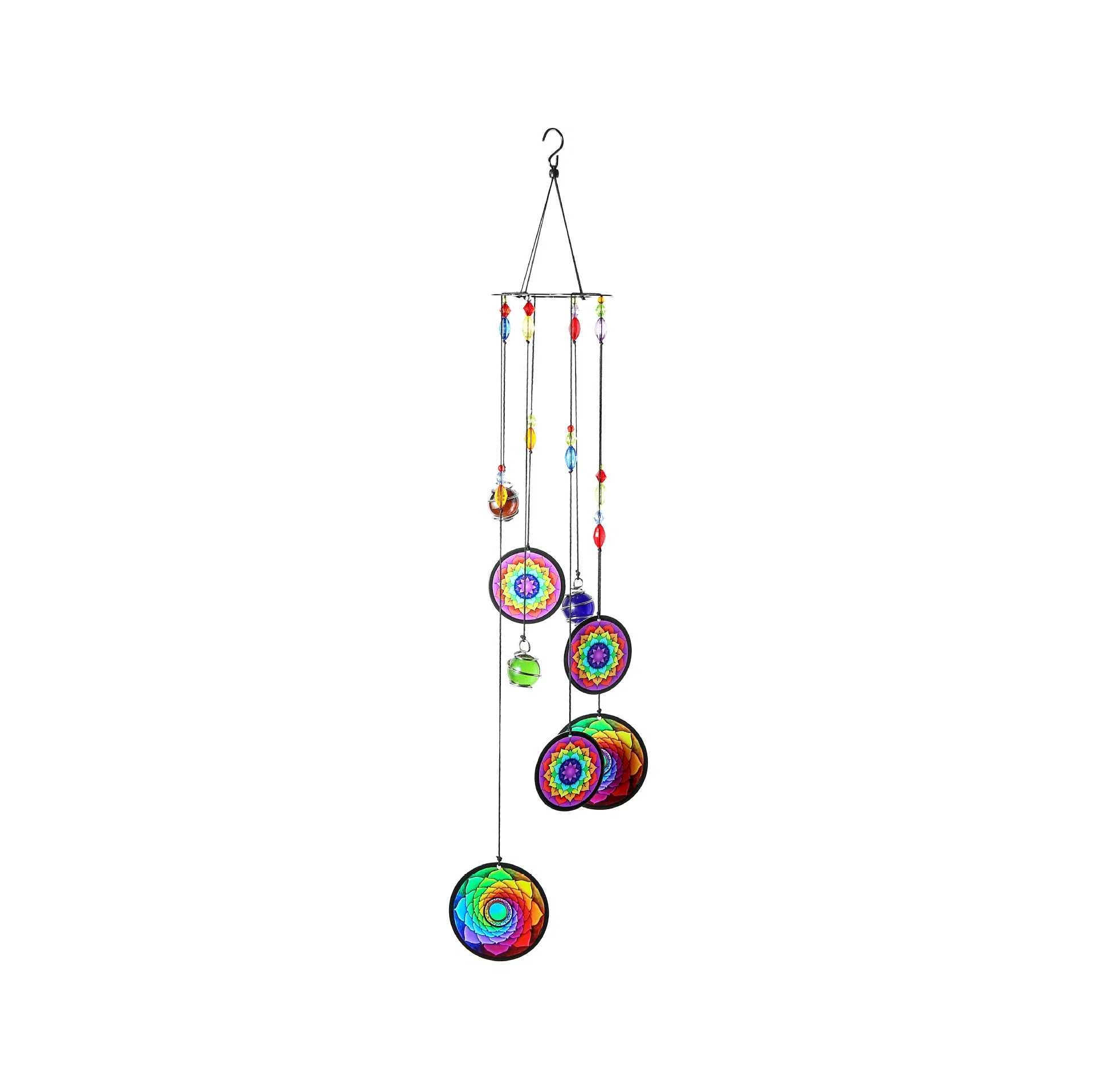 Outdoor Ornament Alloy Indian Pattern Hanging Wind Chime Decoration Ci18088