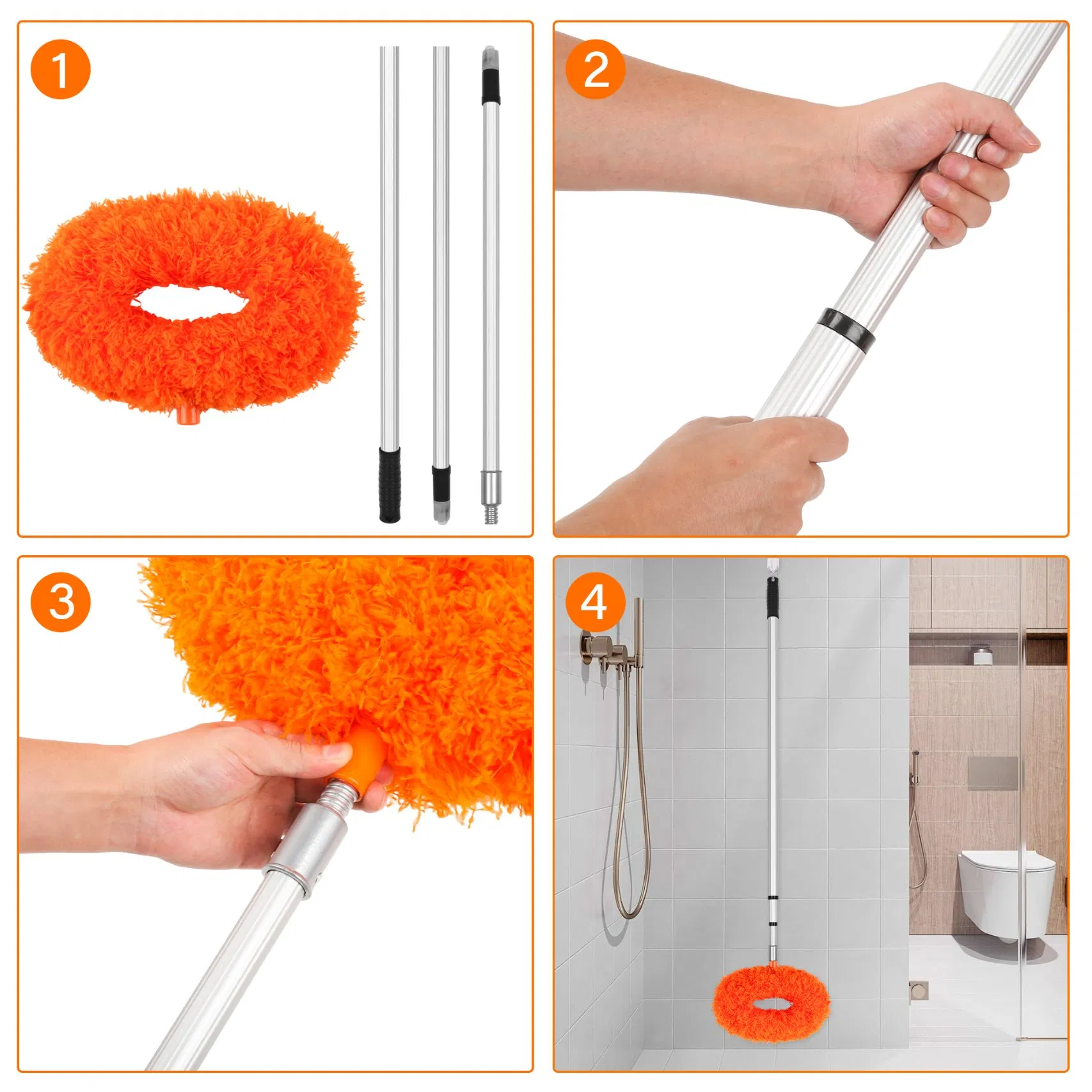 Rotatable Dusting Brush Microfiber Corner Cleaner Dust Removal Chenille Ceiling Fan Cleaner