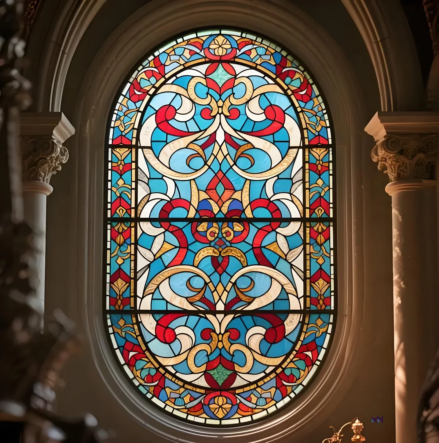 Unique Tiffany Glass Designs for Church Windows and Wall Art