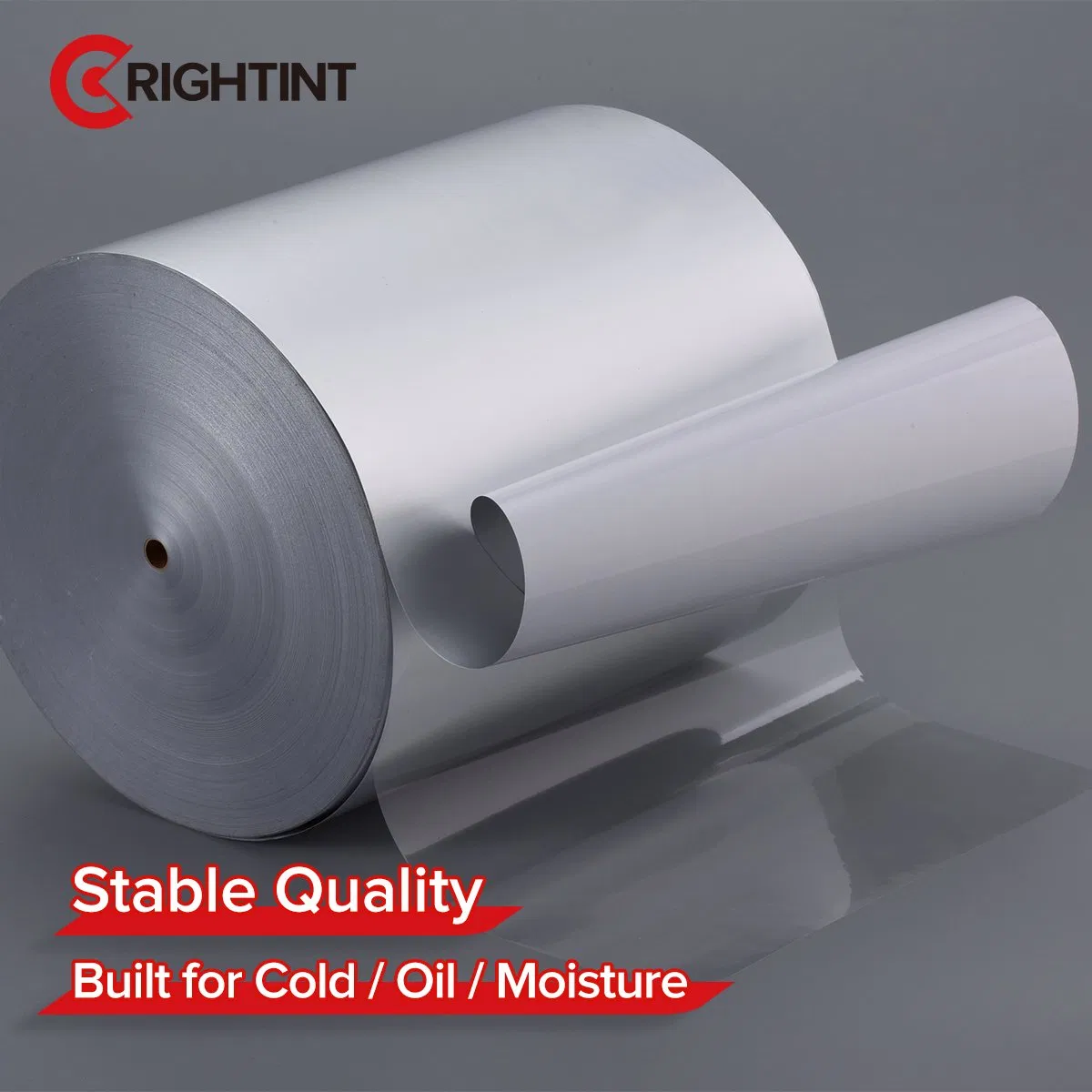 Matte Silver PET Self Adhesive Jumbo Roll for Nameplate Sticker Labels