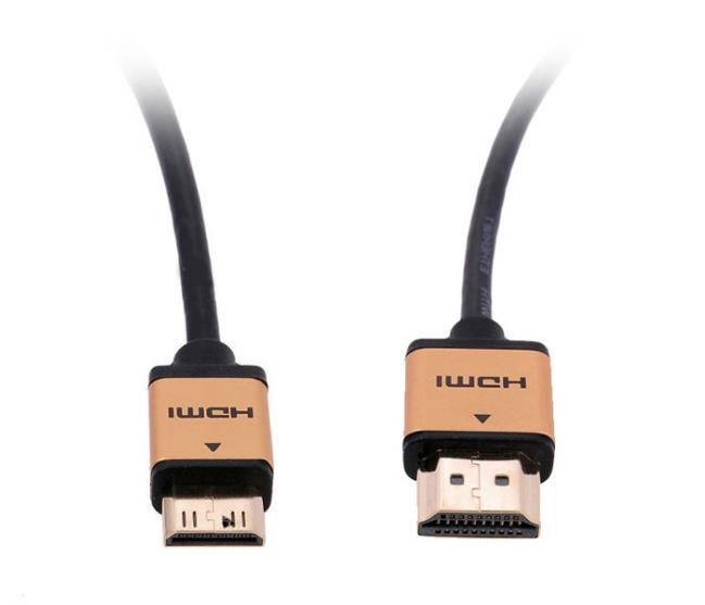 Slim 2.0 Version HDMI Cable HDMI to Mini HDMI a-C, Support 4K 3D