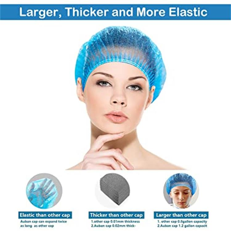 Shower Cap Disposable Bath Caps Non-Woven Elastic Hair Bath Hat