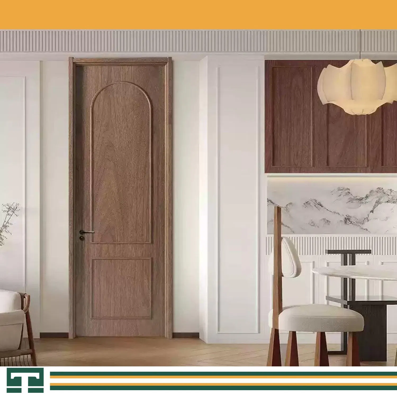 Modern Eco-Friendly Commercial Soundproof Fireproof Puertas Madera MDF Solid Wood Wooden Interior Hotel Door Various Styles & Colors