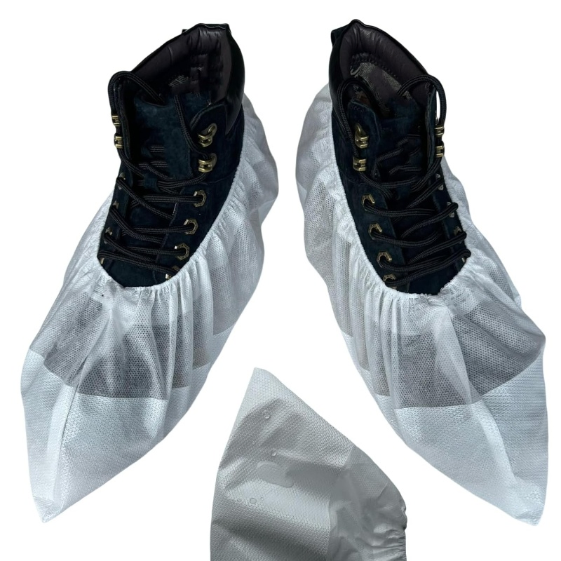Non Slip PP+CPE Shoe Covers, Premium Soft Thickened Safety Boot & Shoe Covers for Household, Office, Laboratory