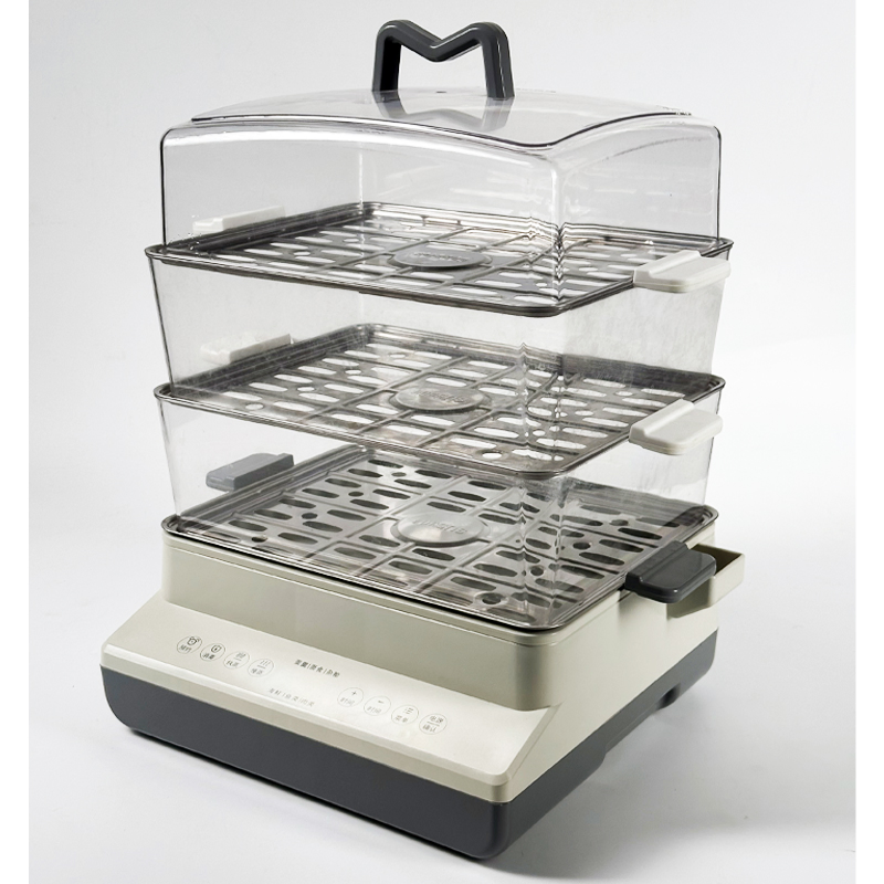 12L 3-Layer Instant Steamer with Preset Programs - 1500W Fast Heating Food Steamer (Dishwasher-Safe)