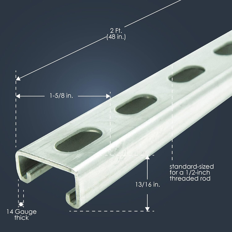 4X4 Steel Galvanized Slotted Metal Strut Channel