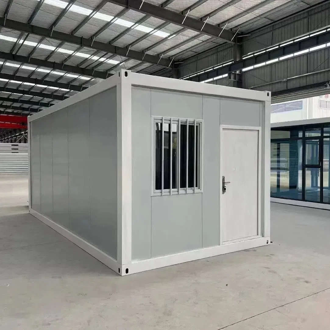 Prefabricated Container House, Mobile Folding Room Portable House Dormitory Office with Single Bathroom and Staircase Canopy, Double-Layer Walkway