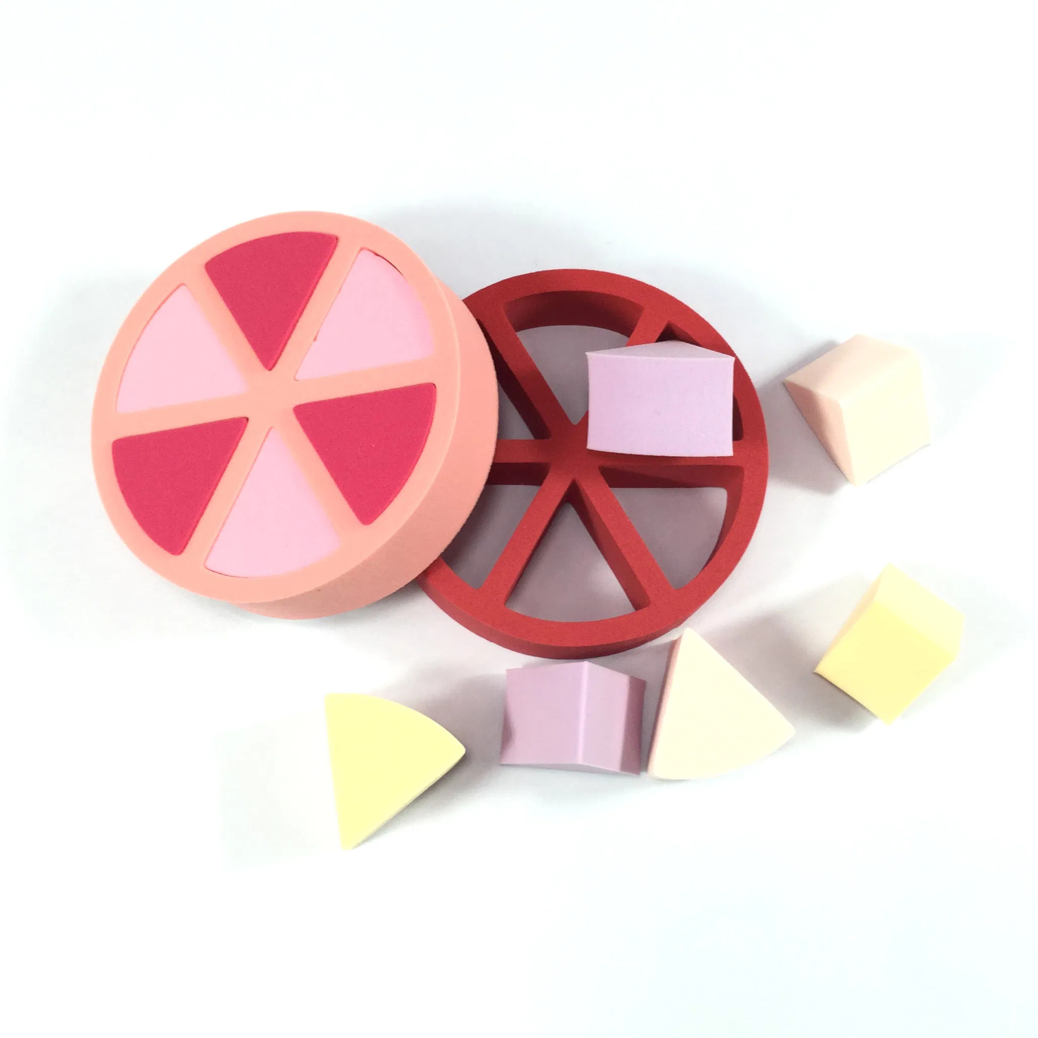 Portable Colourful Facial Clean Cosmetic Powder Puff Blender Face Cleaning Makeup Petal Sponge