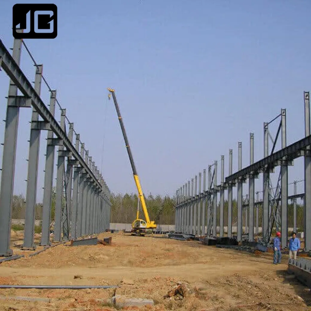 Industrial Prefabricated Metal Construction Steel Structure Prefab Garage with H Section