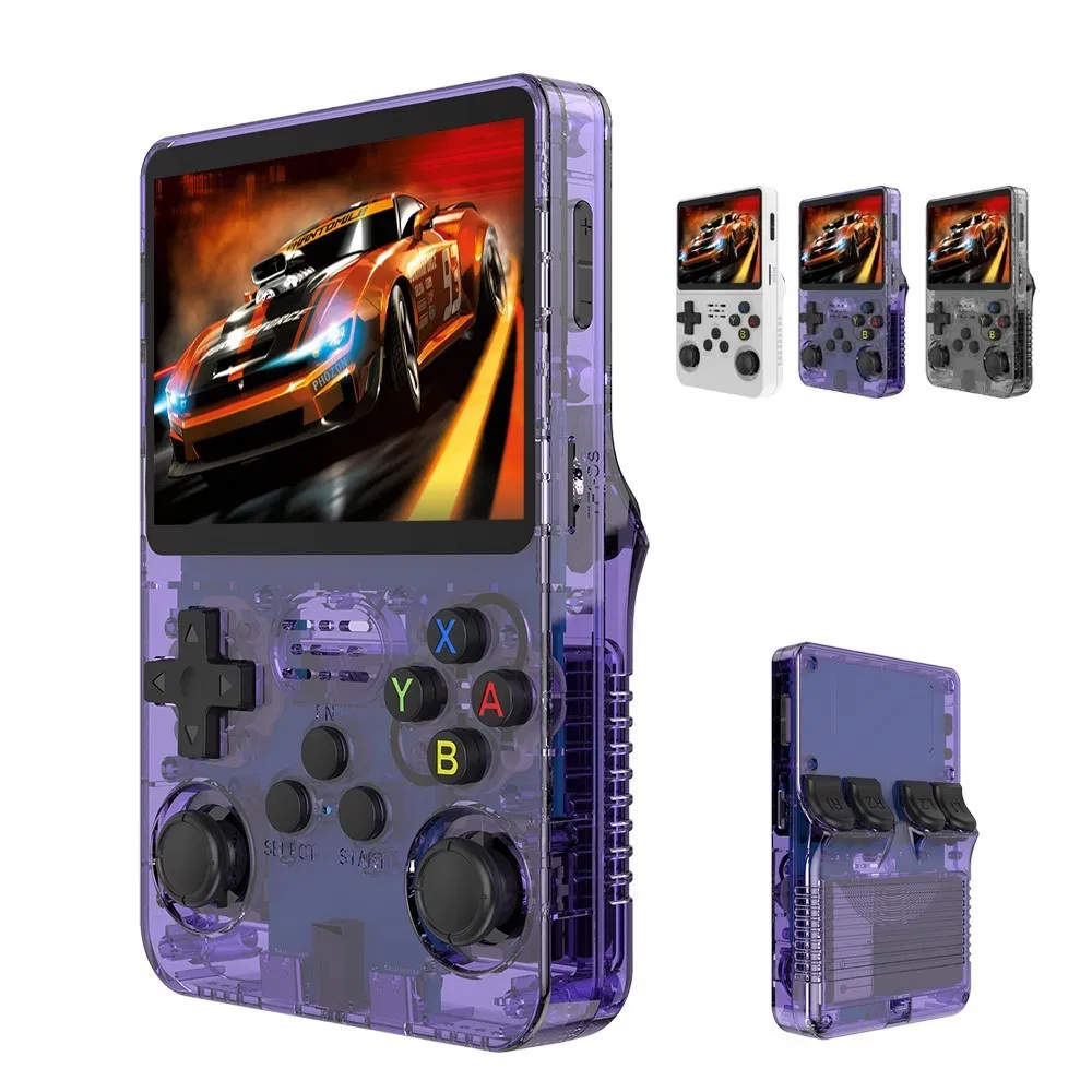 High Quality R36s Retro Handheld Gaming Player 64GB Built in 15000+ Dual 3D Joysticks Open Source Linux System Games Consoles