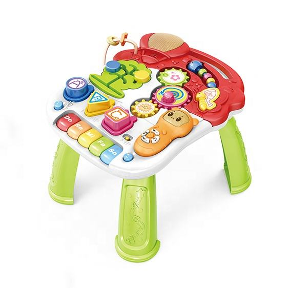 New 5 in 1 Multifunctional Funny Music Sound Effect Toddler Learning Table Adjustable Baby Strollers Walker