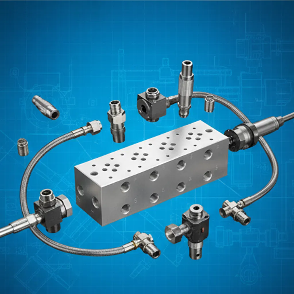 CNC Precisely Digital Hydraulic Valve Manifold Blocks
