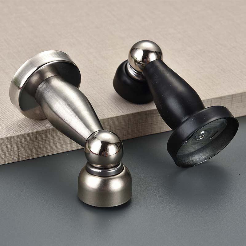 Stainless Steel Magnetic Door Stops Modern Durable Black Door Stopper