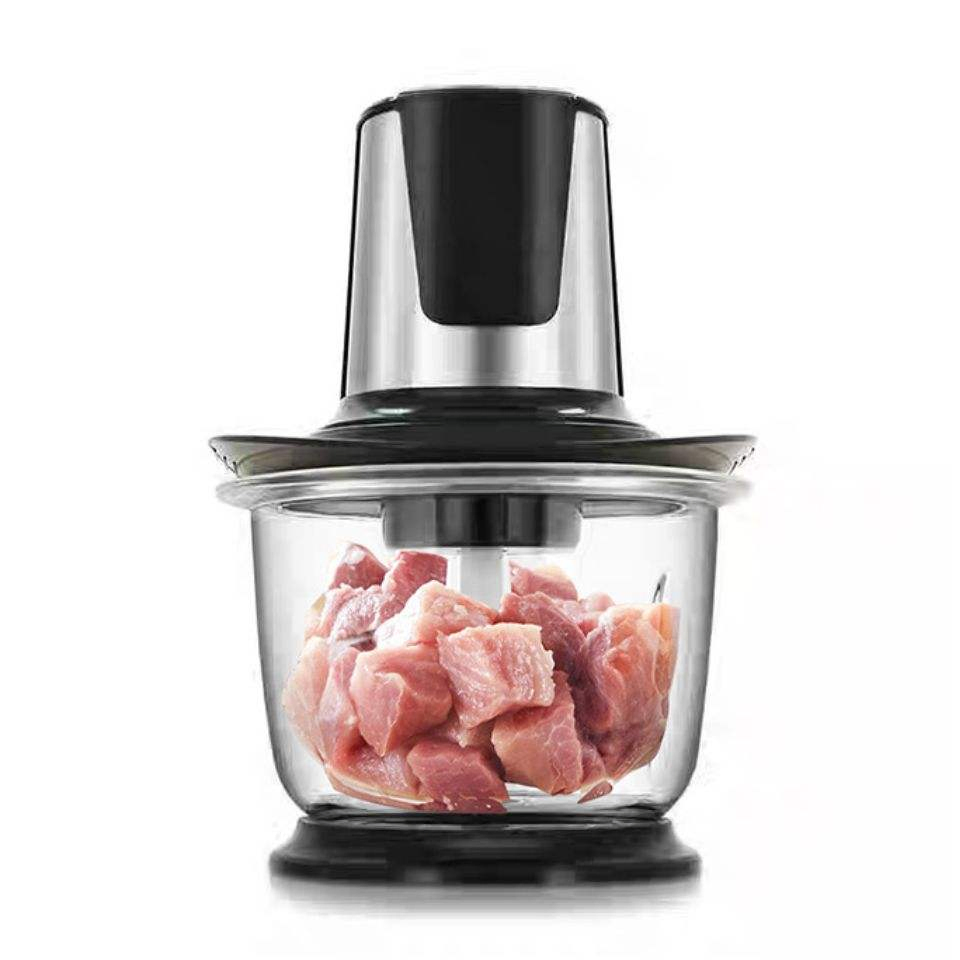 1.5L Stainless Steel Meat Blender Food Processor for Meat Onion, Vegetables with 4 Blades Food Chopper
