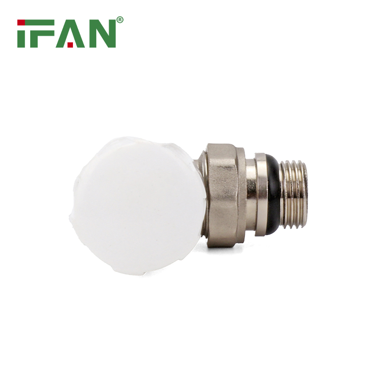 Ifan DIN16892 Brass Radiator Valve 1/2'' 3/4'' Angle Temperature Control Valve Brass Radiator Valve