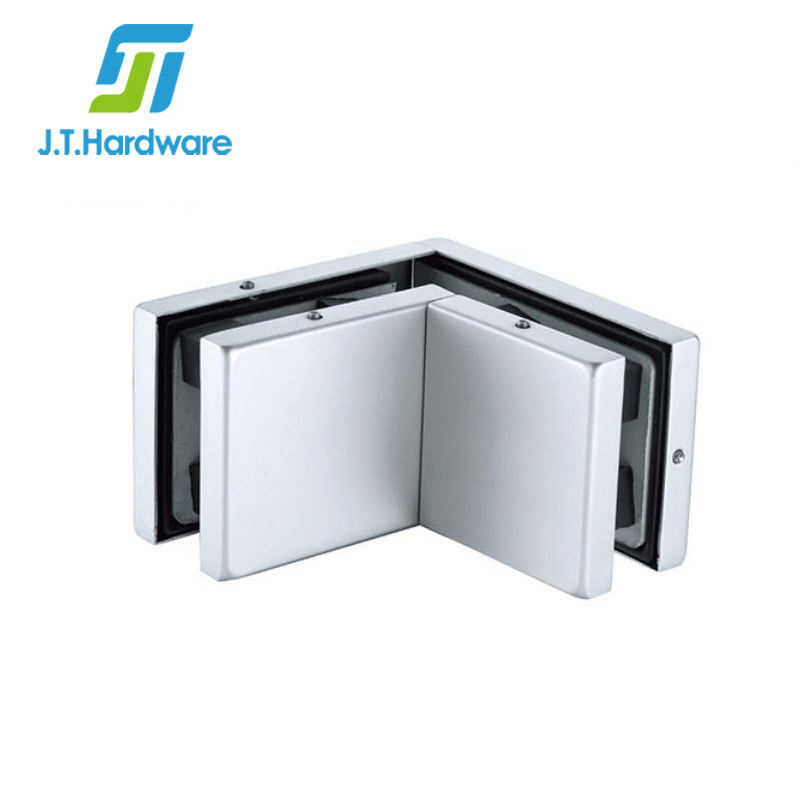 Heavy Duty Stainless Steel Frameless Door Square Sidelite 90 Degree Short Glass Patch Fitting