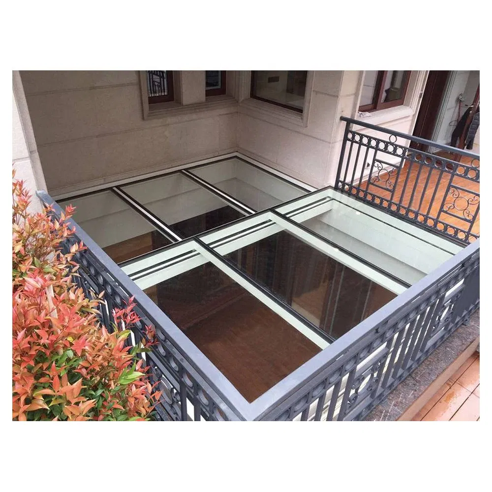 Good Quality Roof Fixed Double Glazed Glass Aluminum Penthouse Skylight for Villa