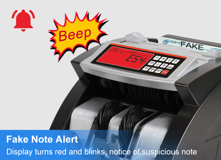 Financial Equipment Banknote Counter Cashing Counting Machine Bill Counter with Batch Add and Self-Examination Currency Counter Money Counter with UV Mg Mt IR