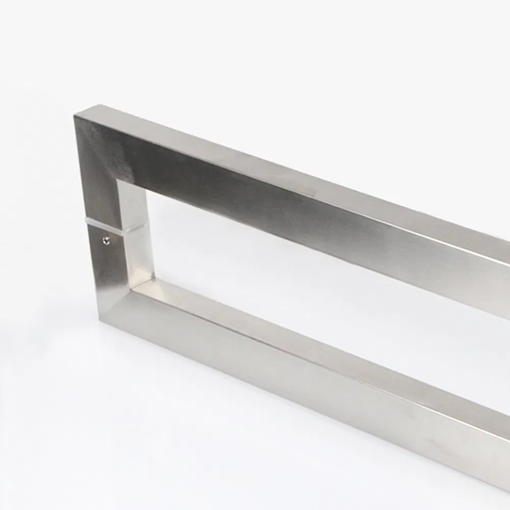 Stain Finish Square Tube Glass Door Handle for Entrance Door