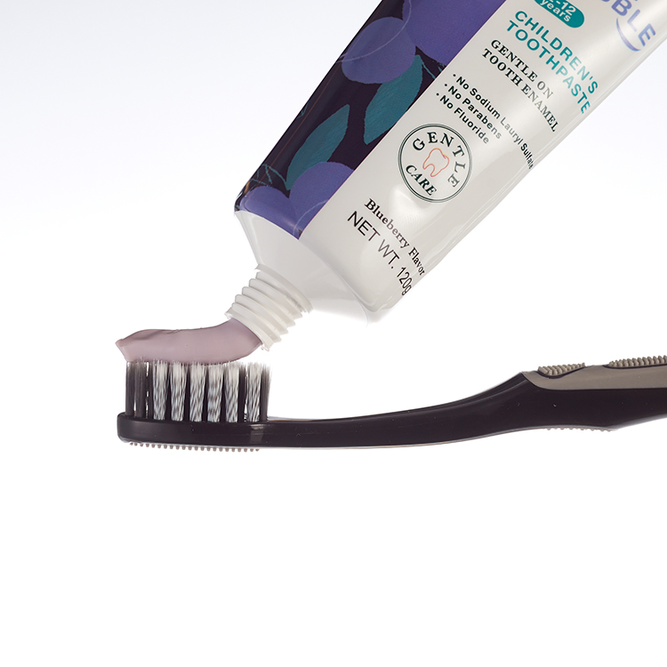 120g Fluoride Free Xylitol Children Tooth Paste Blueberry Strawberry Orange Flavored Probiotic Toothpaste for Kids