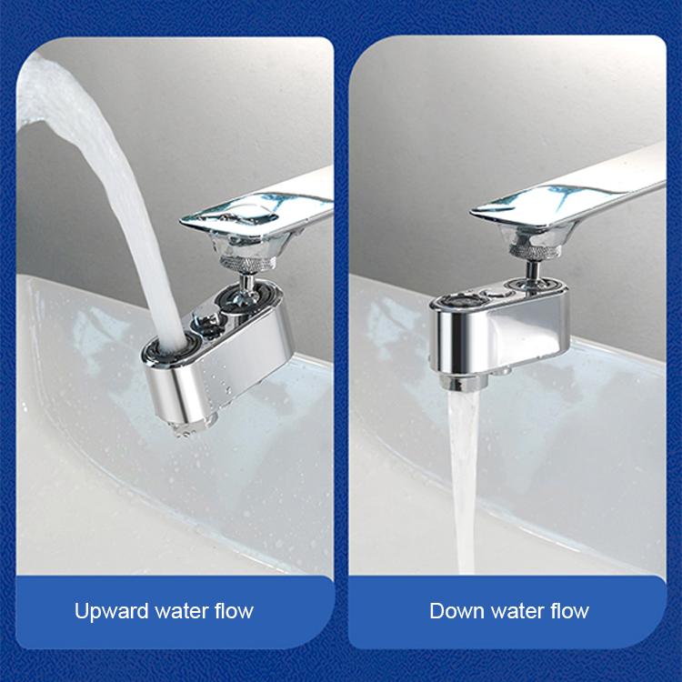 Sanipro Universal 2 Modes Water Tap Bubbler Nozzle 1080 Degree Rotating Anti-Splash Bathroom Kitchen Faucet Extender Aerator